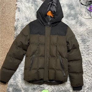 UGG Men's Black and Olive Puffer Jacket